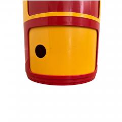  Kartell 1970s Kartell Beylerian Componibili Modular Cabinet Anna Castelli Red Signed - 4451608