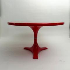  Kartell Red Dining Table 4997 Gardella Castelli for Kartell Italy circa 1970 - 4816536