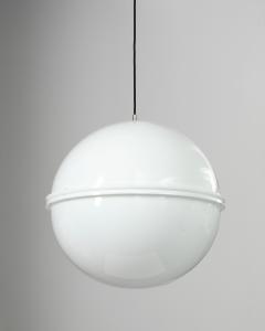  Kartell Two White Acrylic Spherical Pendants Kartell c 1973 - 3659249