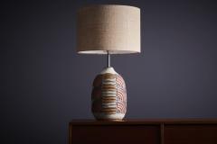  Kat Roger Kat Roger Table Lamp with hand crafted and hand painted ceramic base USA - 3397646