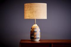 Kat Roger Kat Roger Table Lamp with hand crafted and hand painted ceramic base USA - 3397735