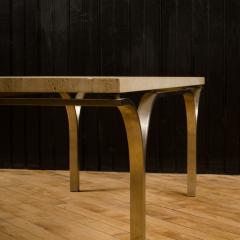  Katavolos Littel Kelly A Mid Century designed Philarmonic table with travertine top 1952 - 1968827