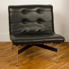  Katavolos Littel Kelly A Mid Century designed black leather lounge chair with chrome base 1952 - 1968772