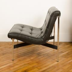  Katavolos Littel Kelly A Mid Century designed black leather lounge chair with chrome base 1952 - 1968779