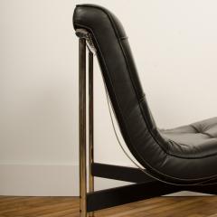  Katavolos Littel Kelly A Mid Century designed black leather lounge chair with chrome base 1952 - 1968781