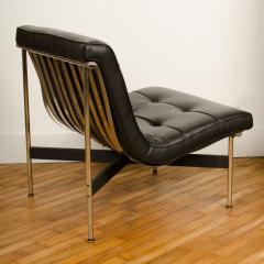  Katavolos Littel Kelly A Mid Century designed black leather lounge chair with chrome base 1952 - 1968786