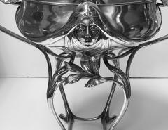  Kayserzinn Hugo Leven Silver Plated Centrepiece Jardiniere Germany Circa 1890 - 1615108