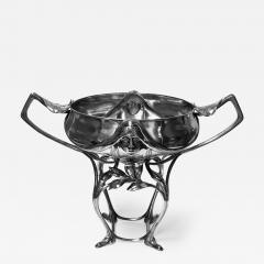  Kayserzinn Hugo Leven Silver Plated Centrepiece Jardiniere Germany Circa 1890 - 1618386