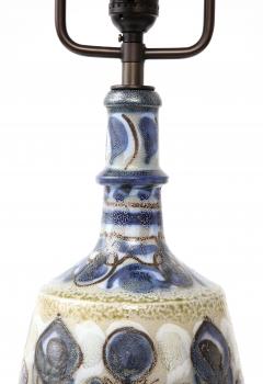  Keraluc Hand Thrown and Painted Glazed Ceramic Table Lamp Keraluc France - 3263187