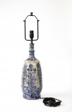  Keraluc Hand Thrown and Painted Glazed Ceramic Table Lamp Keraluc France - 3263193