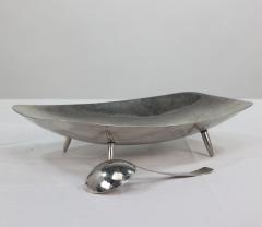  Keswick School of Industrial Art A Firth Staybrite Stainless steel preserve dish and spoon - 4188257