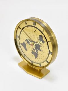  Kieninger Obergfell Large Kundo GMT World Time Zone Brass Table Clock Kieninger Obergfell 1960s - 4062955