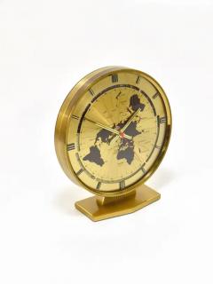  Kieninger Obergfell Large Kundo GMT World Time Zone Brass Table Clock Kieninger Obergfell 1960s - 4062956