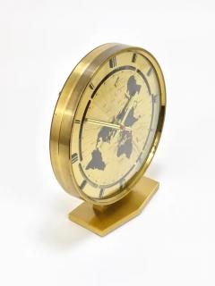  Kieninger Obergfell Large Kundo GMT World Time Zone Brass Table Clock Kieninger Obergfell 1960s - 4062972