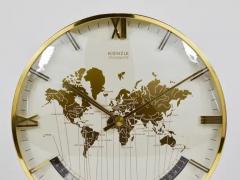  Kienzle Clocks Large Midcentury Kienzle GMT World Time Zone Brass Table Clock Germany 1960s - 4068209