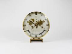  Kienzle Clocks Large Midcentury Kienzle GMT World Time Zone Brass Table Clock Germany 1960s - 4068251