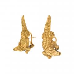  Kieselstein Cord Kieselstein Cord 18K Yellow Gold Alligator Earrings - 3984987