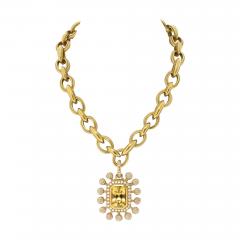  Kieselstein Cord Kieselstein Cord 18K Yellow Gold Citrine And Diamond Sunburst Necklace - 3912101