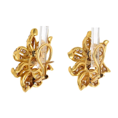  Kieselstein Cord Kieselstein Cord 18K Yellow Gold Diamond Flower 7 00cttw Earrings - 3992125