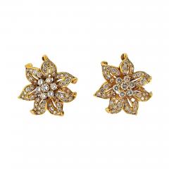  Kieselstein Cord Kieselstein Cord 18K Yellow Gold Diamond Flower 7 00cttw Earrings - 3993477