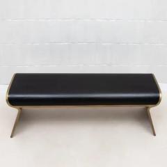  Kifu Paris Kifu Augousti Bench in Black Oak with Bronze Patina Brass Legs by Kifu Paris - 3847415