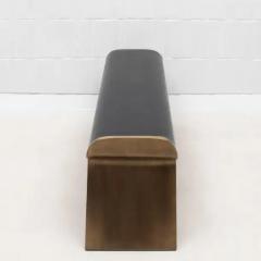  Kifu Paris Kifu Augousti Bench in Black Oak with Bronze Patina Brass Legs by Kifu Paris - 3847468