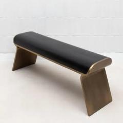  Kifu Paris Kifu Augousti Bench in Black Oak with Bronze Patina Brass Legs by Kifu Paris - 3847469