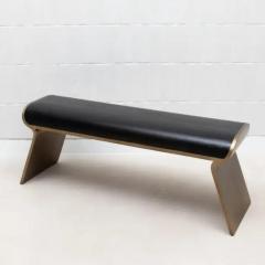  Kifu Paris Kifu Augousti Bench in Black Oak with Bronze Patina Brass Legs by Kifu Paris - 3847470