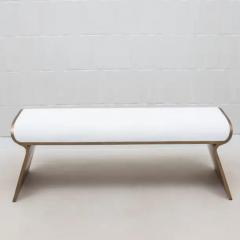  Kifu Paris Kifu Augousti Bench in Black Oak with Bronze Patina Brass Legs by Kifu Paris - 3847489