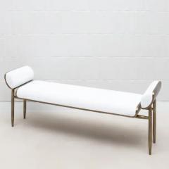  Kifu Paris Kifu Augousti Bench in Black Shagreen with Bronze Patina Brass by Kifu Paris - 3847585