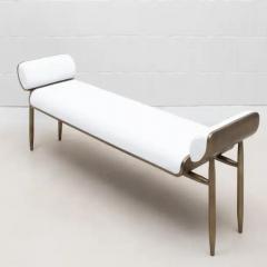  Kifu Paris Kifu Augousti Bench in Black Shagreen with Bronze Patina Brass by Kifu Paris - 3847588