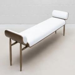  Kifu Paris Kifu Augousti Bench in Black Shagreen with Bronze Patina Brass by Kifu Paris - 3847630