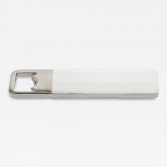  Kifu Paris Kifu Augousti Bottle Opener in White Shagreen with Stainless Steel Detail by KIFU Paris - 4208731