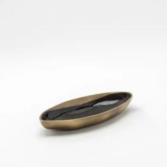  Kifu Paris Kifu Augousti Bowl in Bronze Patina Brass with Black Shell Details by KIFU Paris - 3881888