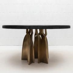  Kifu Paris Kifu Augousti Dining Table in Black Shagreen with Bronze Patina Brass by Kifu Paris IN STOCK - 3847091