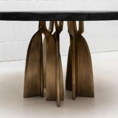  Kifu Paris Kifu Augousti Dining Table in Black Shagreen with Bronze Patina Brass by Kifu Paris IN STOCK - 3847131