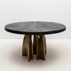  Kifu Paris Kifu Augousti Dining Table in Black Shagreen with Bronze Patina Brass by Kifu Paris IN STOCK - 3847138