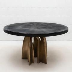  Kifu Paris Kifu Augousti Dining Table in Black Shagreen with Bronze Patina Brass by Kifu Paris IN STOCK - 3847139