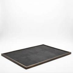  Kifu Paris Kifu Augousti Extra Large Rectangular Tray in Shagreen with Bronze Patina Brass by Kifu Paris - 3845003