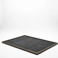  Kifu Paris Kifu Augousti Extra Large Rectangular Tray in Shagreen with Bronze Patina Brass by Kifu Paris - 3845007