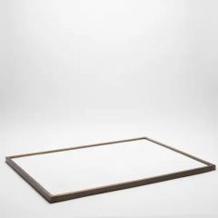  Kifu Paris Kifu Augousti Extra Large Rectangular Tray in Shagreen with Bronze Patina Brass by Kifu Paris - 3845252