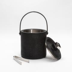 Kifu Paris Kifu Augousti Ice Bucket in Black Shagreen with Stainless Steel Detail by KIFU Paris - 4208447
