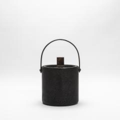  Kifu Paris Kifu Augousti Ice Bucket in Black Shagreen with Stainless Steel Detail by KIFU Paris - 4208449