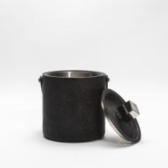  Kifu Paris Kifu Augousti Ice Bucket in Black Shagreen with Stainless Steel Detail by KIFU Paris - 4208463