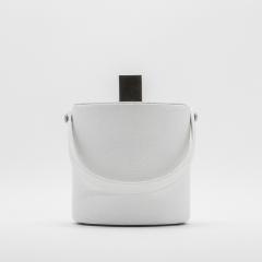  Kifu Paris Kifu Augousti Ice Bucket in White Shagreen with Stainless Steel Details by KIFU Paris - 4208423