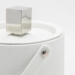  Kifu Paris Kifu Augousti Ice Bucket in White Shagreen with Stainless Steel Details by KIFU Paris - 4208425