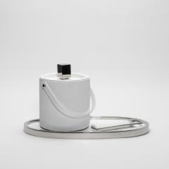 Kifu Paris Kifu Augousti Ice Bucket in White Shagreen with Stainless Steel Details by KIFU Paris - 4208427