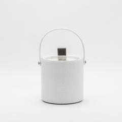  Kifu Paris Kifu Augousti Ice Bucket in White Shagreen with Stainless Steel Details by KIFU Paris - 4208457