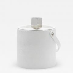  Kifu Paris Kifu Augousti Ice Bucket in White Shagreen with Stainless Steel Details by KIFU Paris - 4208730