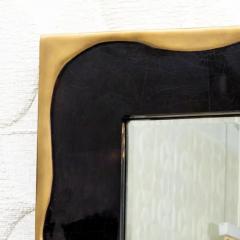  Kifu Paris Kifu Augousti Modern Mirror in Black Shell with Bronze Patina Brass Details by KIFU Paris - 3906877